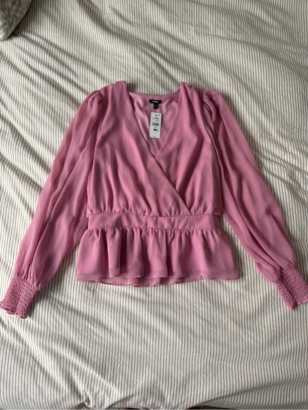 Express Pink Wrap Blouse - NWT